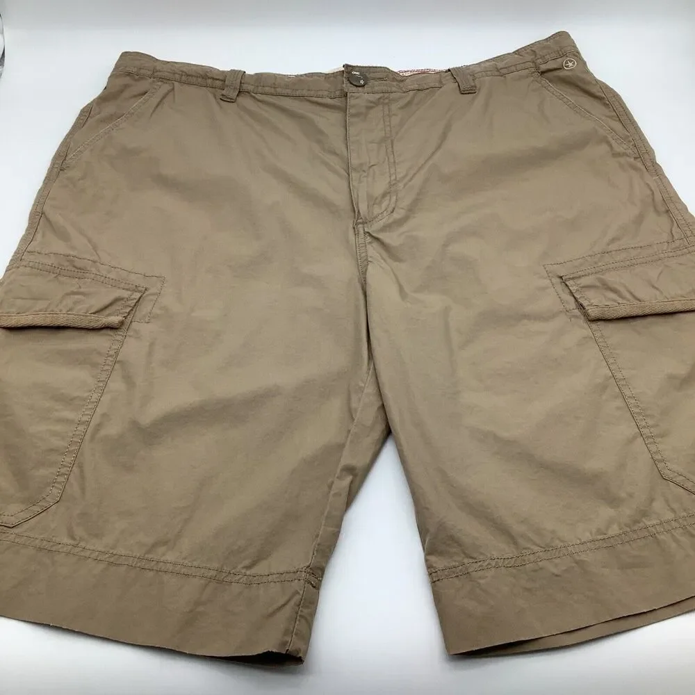 Converse One Star Mens Poplin Cargo Shorts Tan Size 40 NWT